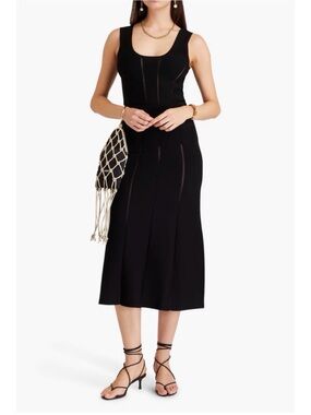 Zimmermann Black Knitted Midi Skirt